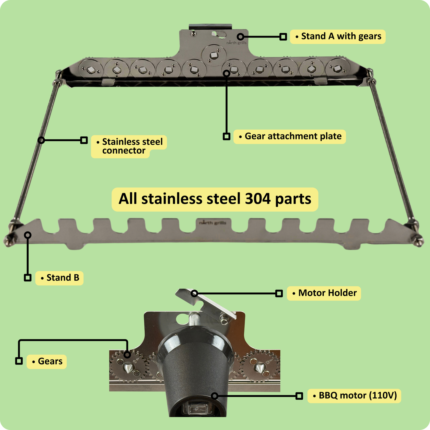 Spin Grill attachment – Precision Rotating Skewer System