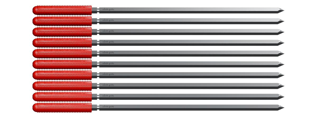 10 aluminum skewers